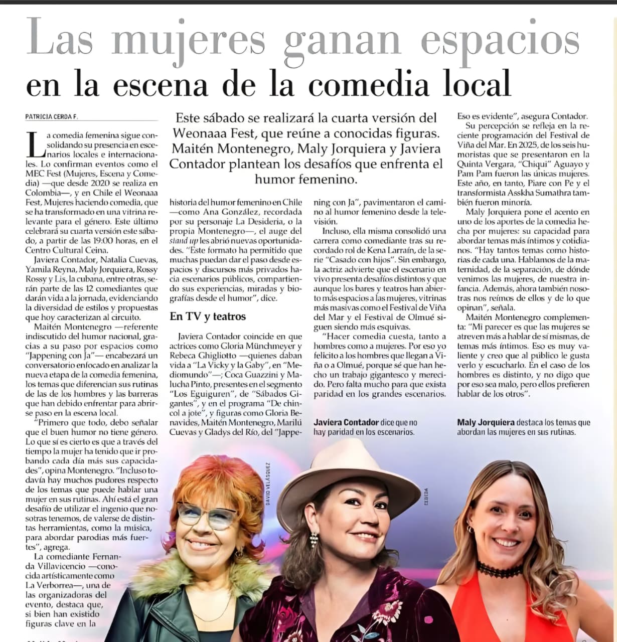 En CEINA, Las mujeres ganan espacios en la escena de la comedia local