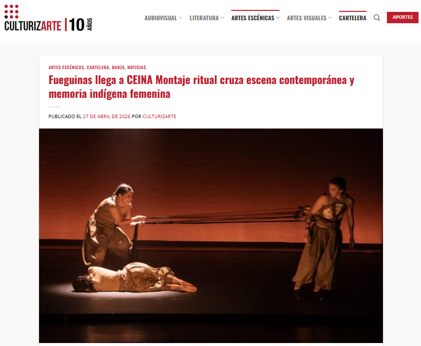 FUEGUINAS llega a CEINA montaje ritual cruza escena contemporánea y memoria indígena femenina.